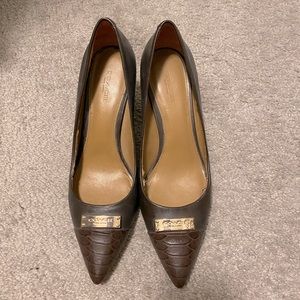 Coach chestnut Kitten Heel
